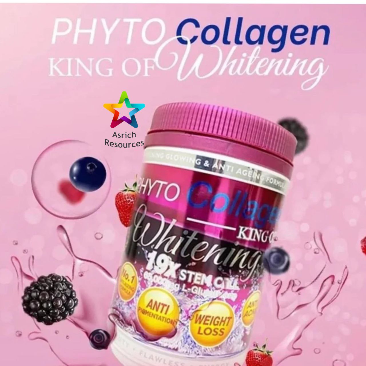 King of Whitening Anti-Aging 19X Stemcell Phyto Collagen (1-3 bottles) + GIFT + Ship DHL Express