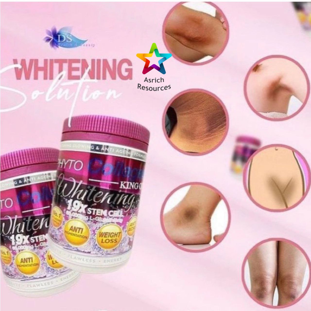 King of Whitening Anti-Aging 19X Stemcell Phyto Collagen (1-3 bottles) + GIFT + Ship DHL Express