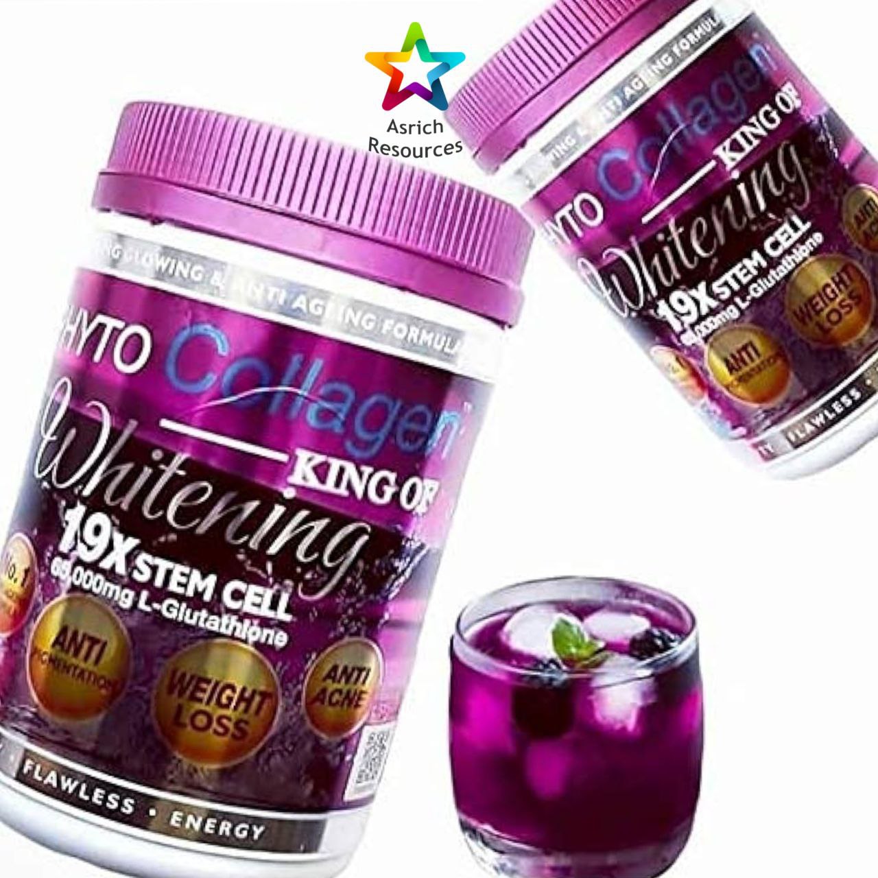 King of Whitening Anti-Aging 19X Stemcell Phyto Collagen (1-3 bottles) + GIFT + Ship DHL Express