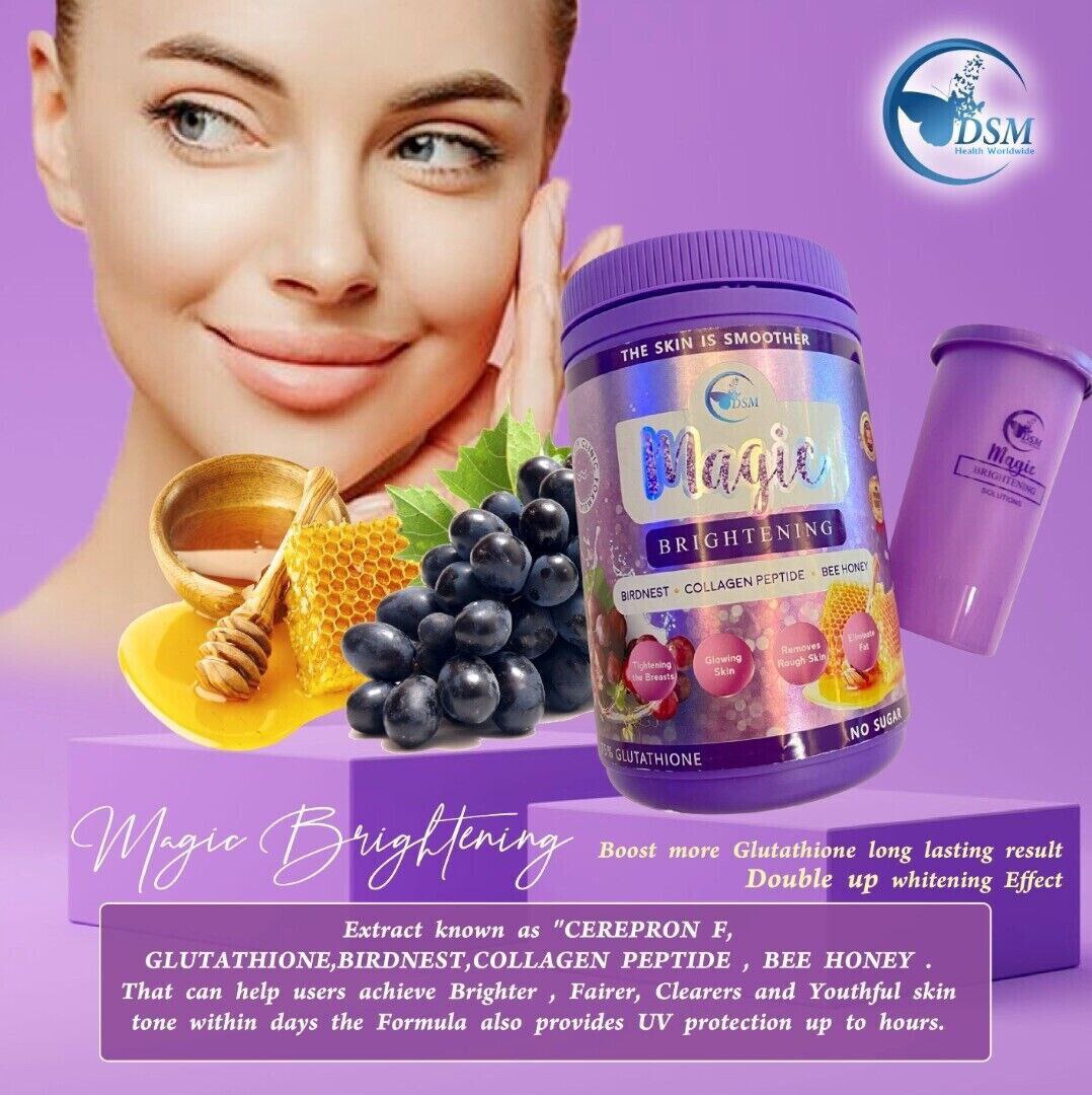 Skin Whitening Magic Brightening PHYTO Gluta Collagen Peptide (1-3 Bottles) + FREE Gift + Ship DHL Express